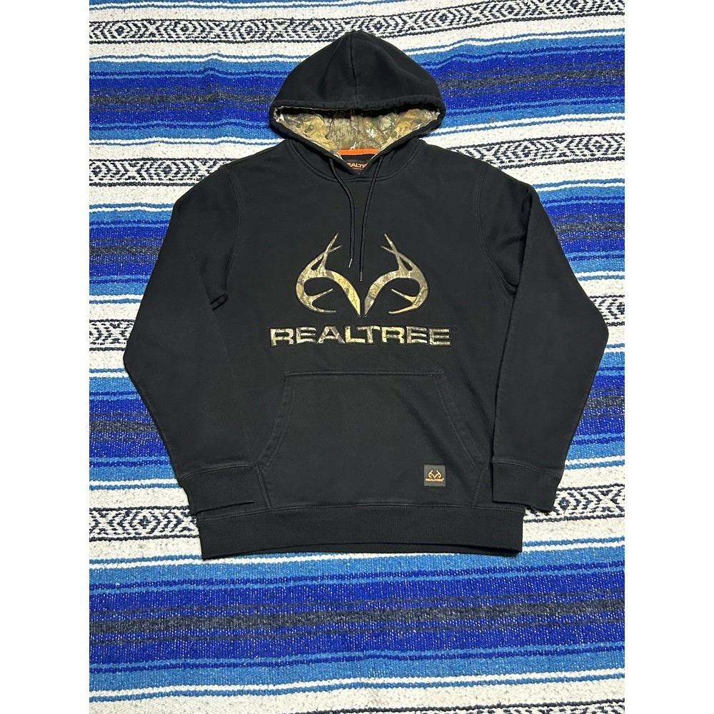 Realtree Sweater Mens Medium Hoodie Pullover Embroidered Sweatshirt Hunting
